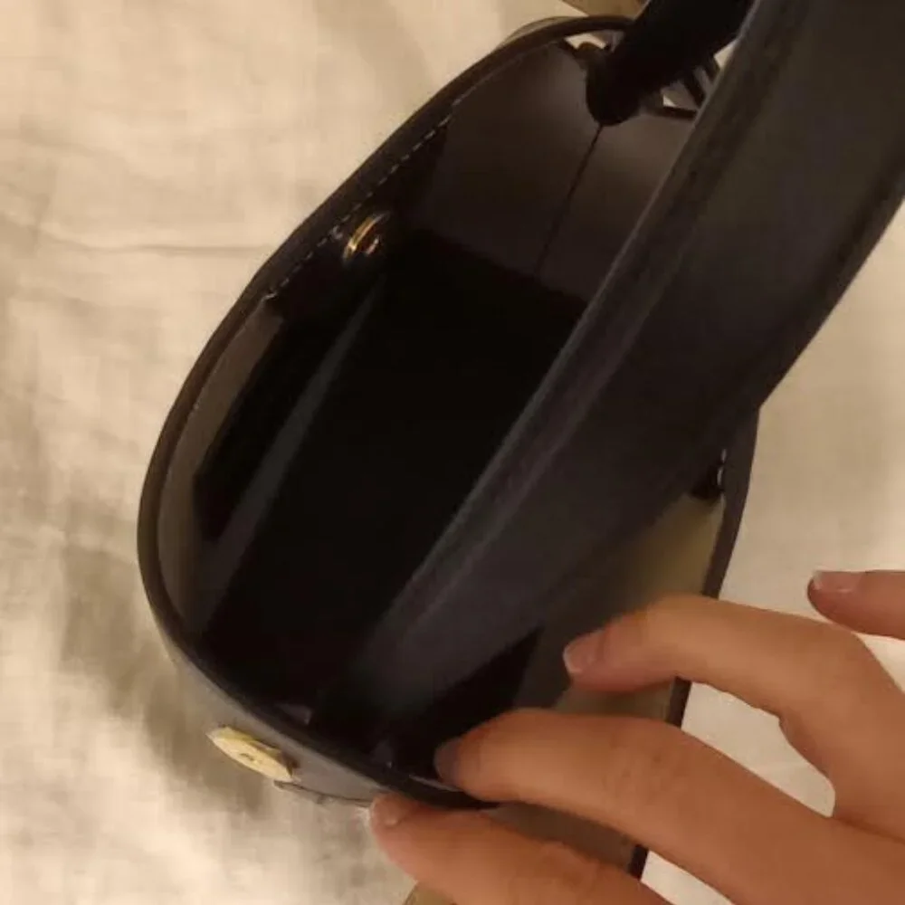 Fleuron Paris Mini Swann Bag Noir Lisse Black Gold Multiway bag - Picture 6 of 6